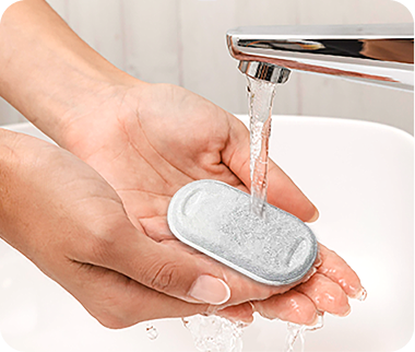 Wash the part in a flow of cold tap water just now.